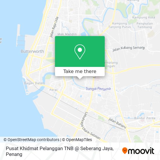 Peta Pusat Khidmat Pelanggan TNB @ Seberang Jaya