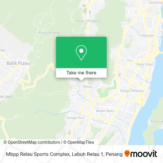 Mbpp Relau Sports Complex, Lebuh Relau 1 map