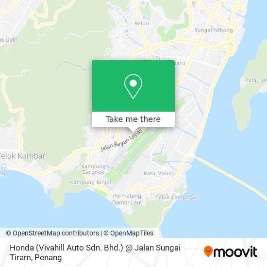 Peta Honda (Vivahill Auto Sdn. Bhd.) @ Jalan Sungai Tiram