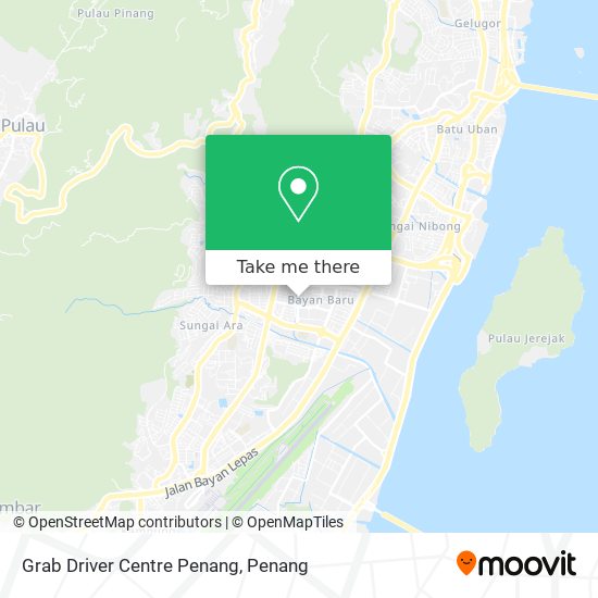 Grab Driver Centre Penang map