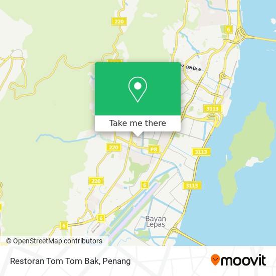 Peta Restoran Tom Tom Bak