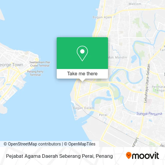 Peta Pejabat Agama Daerah Seberang Perai