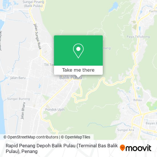 Peta Rapid Penang Depoh Balik Pulau (Terminal Bas Balik Pulau)