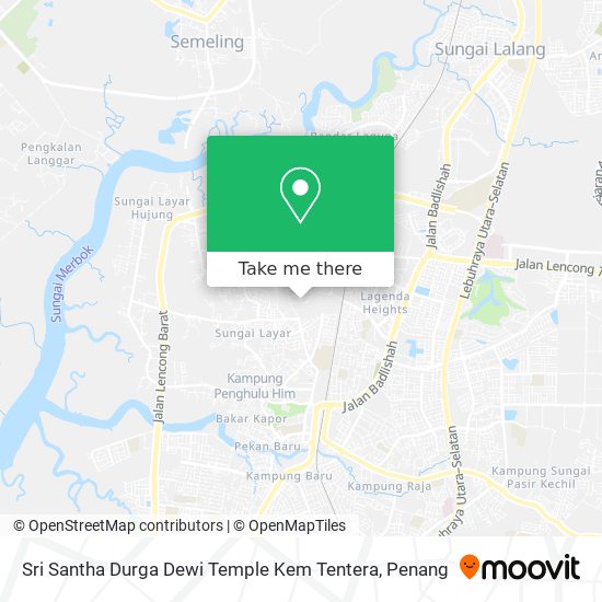 Sri Santha Durga Dewi Temple Kem Tentera map
