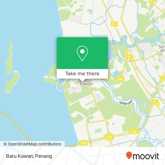 Batu Kawan map