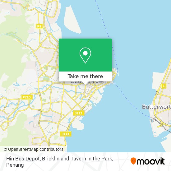Hin Bus Depot, Bricklin and Tavern in the Park map