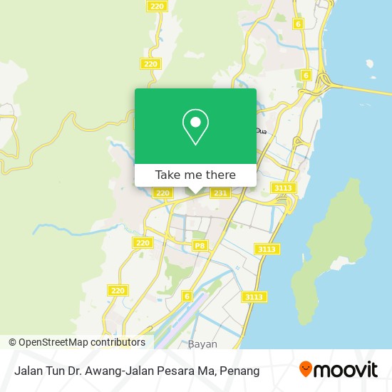 Peta Jalan Tun Dr. Awang-Jalan Pesara Ma