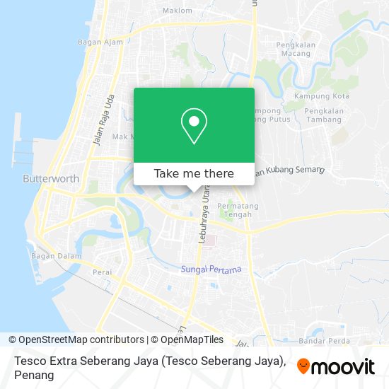 如何坐公交或轮渡去pulau Pinang的tesco Extra Seberang Jaya