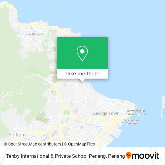 Peta Tenby International & Private School Penang