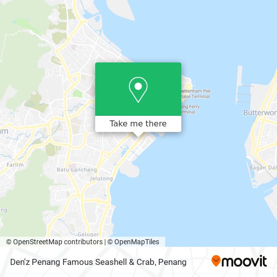 Den'z Penang Famous Seashell & Crab map