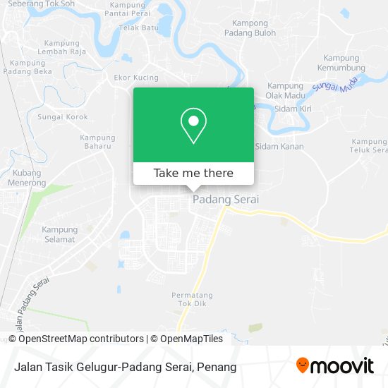 Peta Jalan Tasik Gelugur-Padang Serai