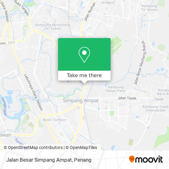 Peta Jalan Besar Simpang Ampat