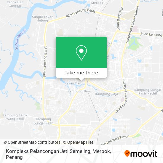 Kompleks Pelancongan Jeti Semeling, Merbok map