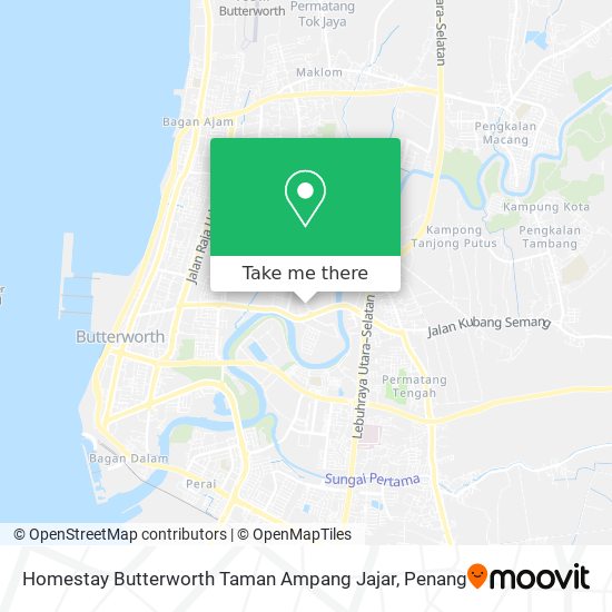 Homestay Butterworth Taman Ampang Jajar map
