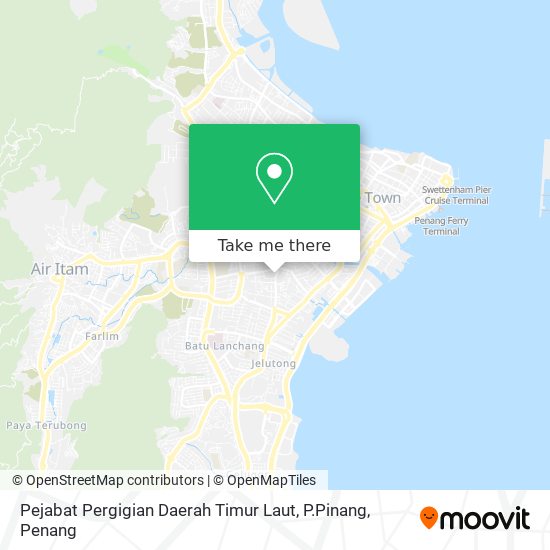 Peta Pejabat Pergigian Daerah Timur Laut, P.Pinang