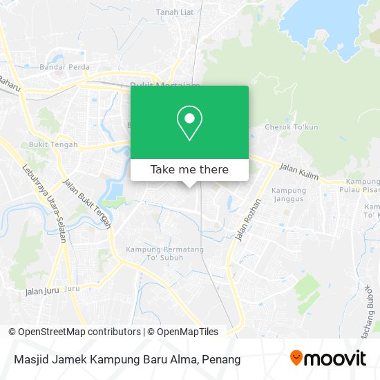 Peta Masjid Jamek Kampung Baru Alma