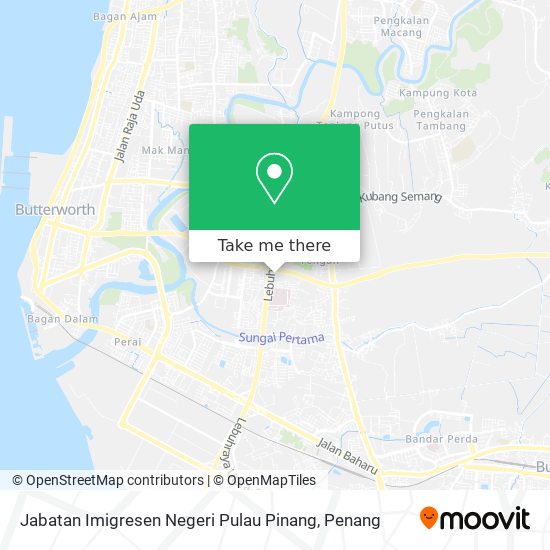 Peta Jabatan Imigresen Negeri Pulau Pinang