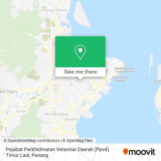 Peta Pejabat Perkhidmatan Veterinar Daerah (Ppvd) Timur Laut