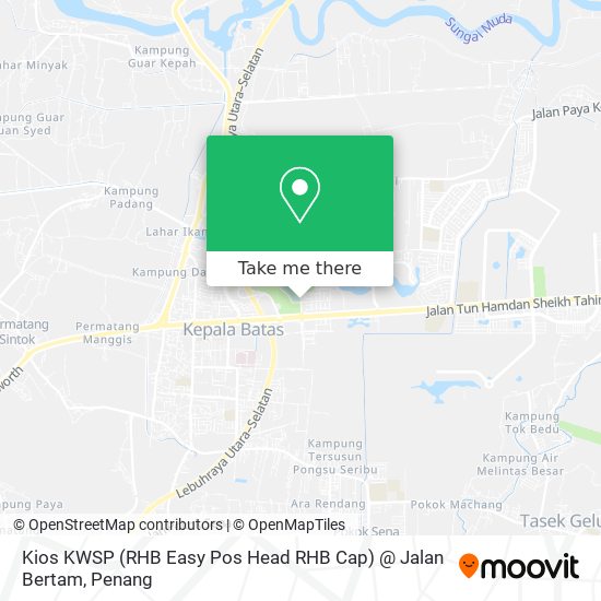 Peta Kios KWSP (RHB Easy Pos Head RHB Cap) @ Jalan Bertam