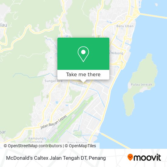 Peta McDonald's Caltex Jalan Tengah DT