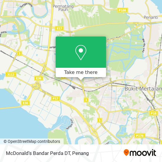 McDonald's Bandar Perda DT map