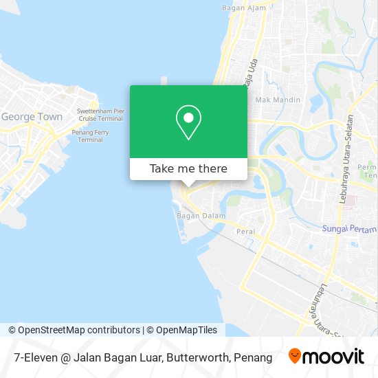 7-Eleven @ Jalan Bagan Luar, Butterworth map