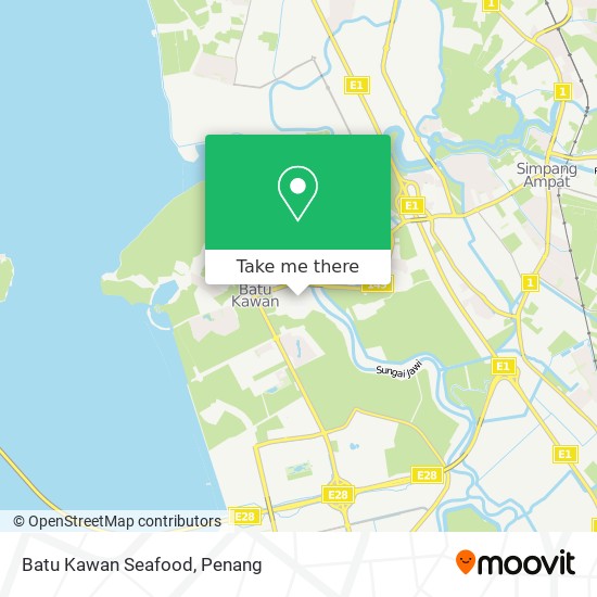 Batu Kawan Seafood, 14110 Simpang Ampat Pulau Pinang map