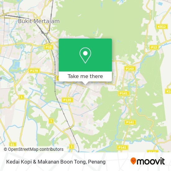 Peta Kedai Kopi & Makanan Boon Tong