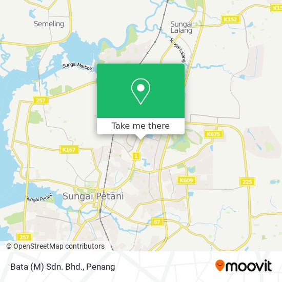 Bata (M) Sdn. Bhd. map