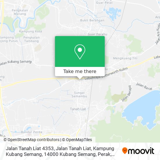 Peta Jalan Tanah Liat 4353, Jalan Tanah Liat, Kampung Kubang Semang, 14000 Kubang Semang, Perak