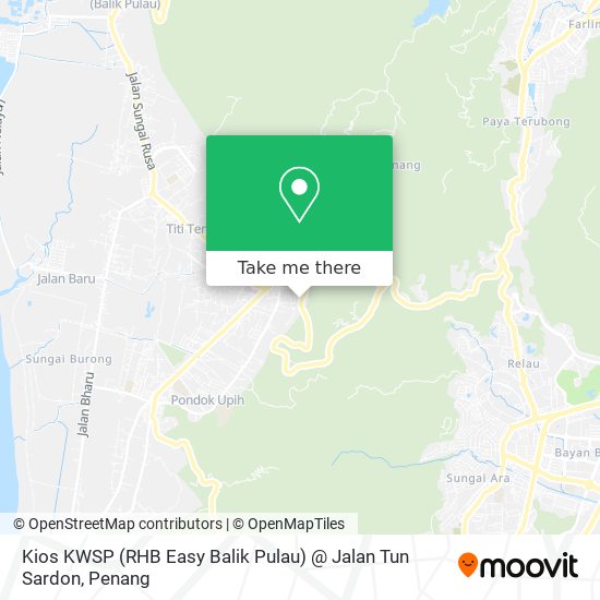Peta Kios KWSP (RHB Easy Balik Pulau) @ Jalan Tun Sardon