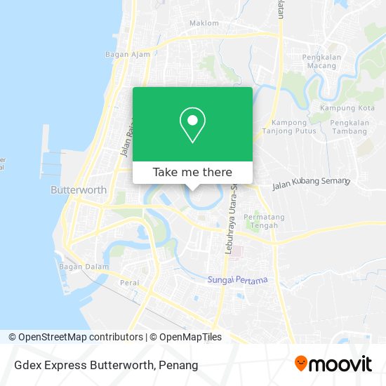 Peta Gdex Express Butterworth