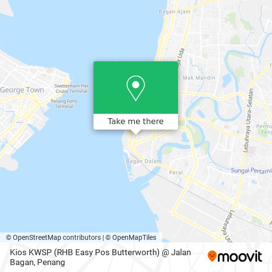 Peta Kios KWSP (RHB Easy Pos Butterworth) @ Jalan Bagan