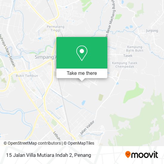 Peta 15 Jalan Villa Mutiara Indah 2
