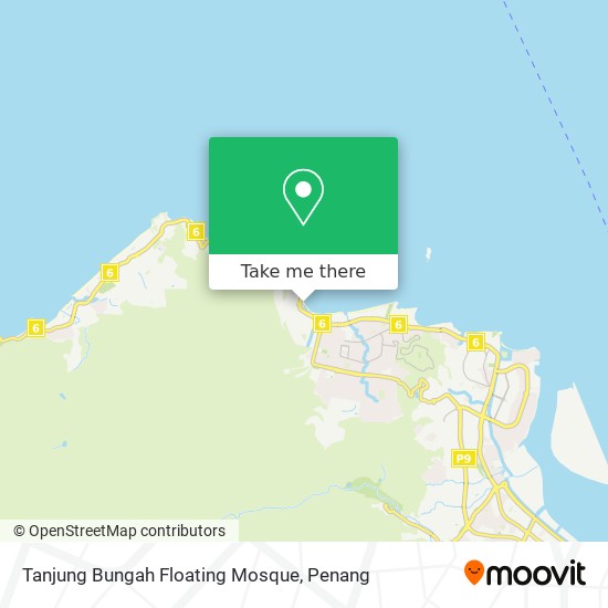 Peta Tanjung Bungah Floating Mosque