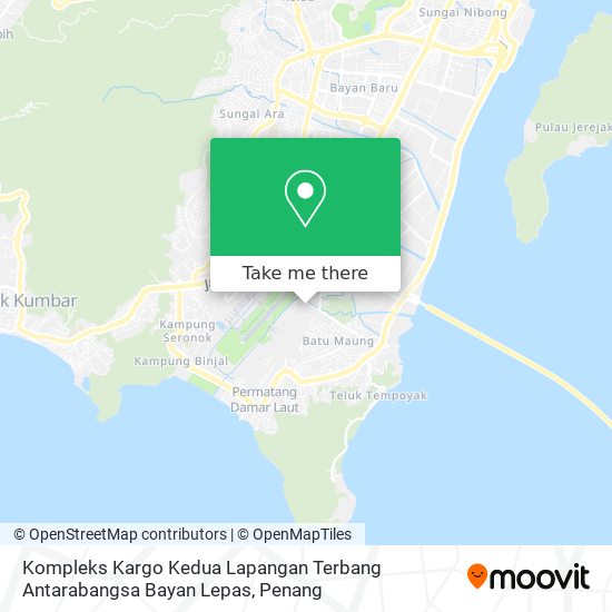 Kompleks Kargo Kedua Lapangan Terbang Antarabangsa Bayan Lepas map