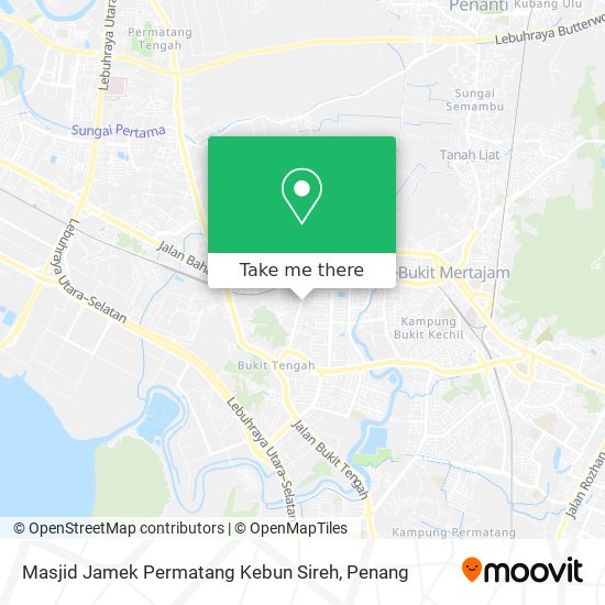 Peta Masjid Jamek Permatang Kebun Sireh