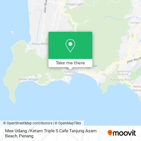 Mee Udang /Ketam Triple S Cafe Tanjung Asam Beach map