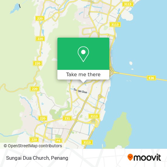 Sungai Dua Church map