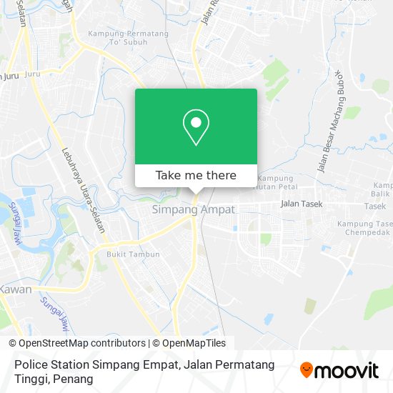 Peta Police Station Simpang Empat, Jalan Permatang Tinggi