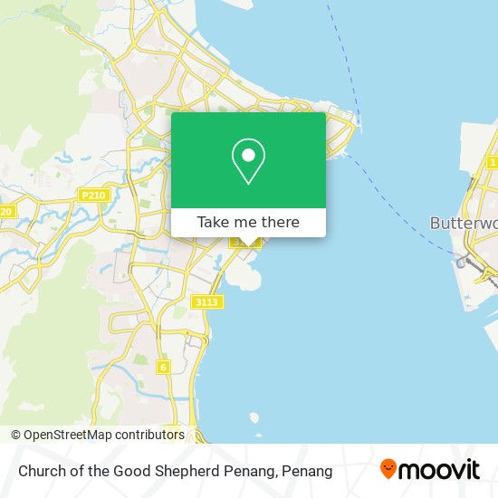 Church of the Good Shepherd Penang map