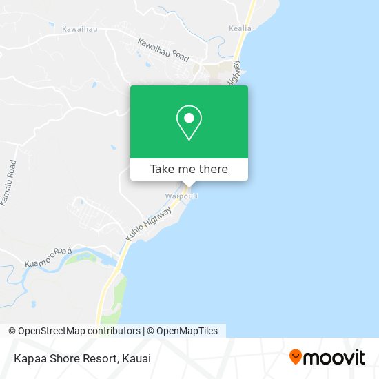 Mapa de Kapaa Shore Resort