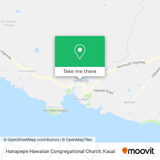 Hanapepe Hawaiian Congregational Church map