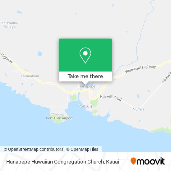 Hanapepe Hawaiian Congregation Church map
