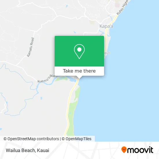Wailua Beach map