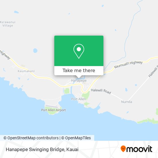 Hanapepe Swinging Bridge map