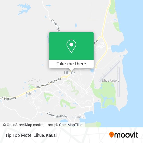 Tip Top Motel Lihue map