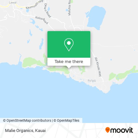 Mapa de Malie Organics