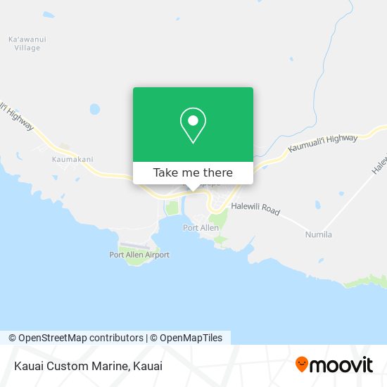 Mapa de Kauai Custom Marine