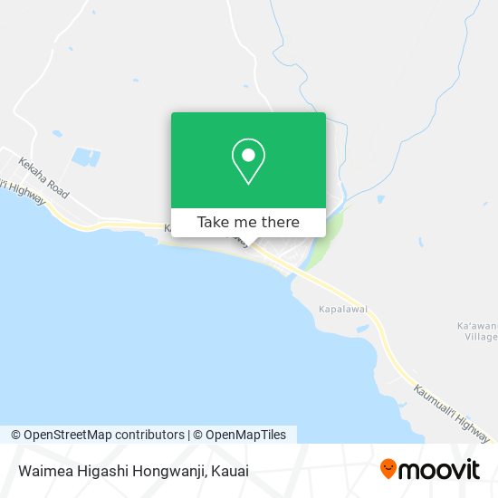 Mapa de Waimea Higashi Hongwanji